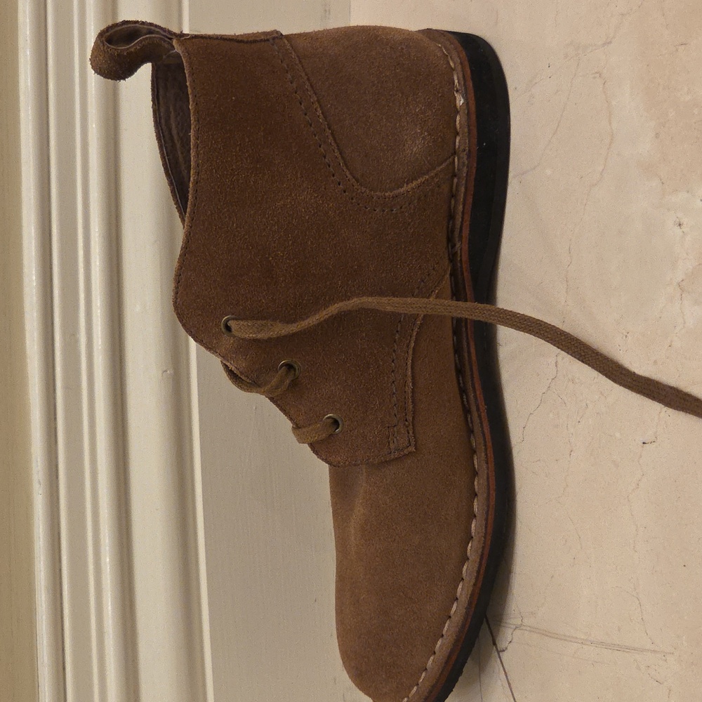 BRAND NEW MEN'S BEIGE SUEDE ANDREW MARC CHUKKA BOOTS BOOTIES SHOES SZ 8.5 $249 - Picture 4 of 8